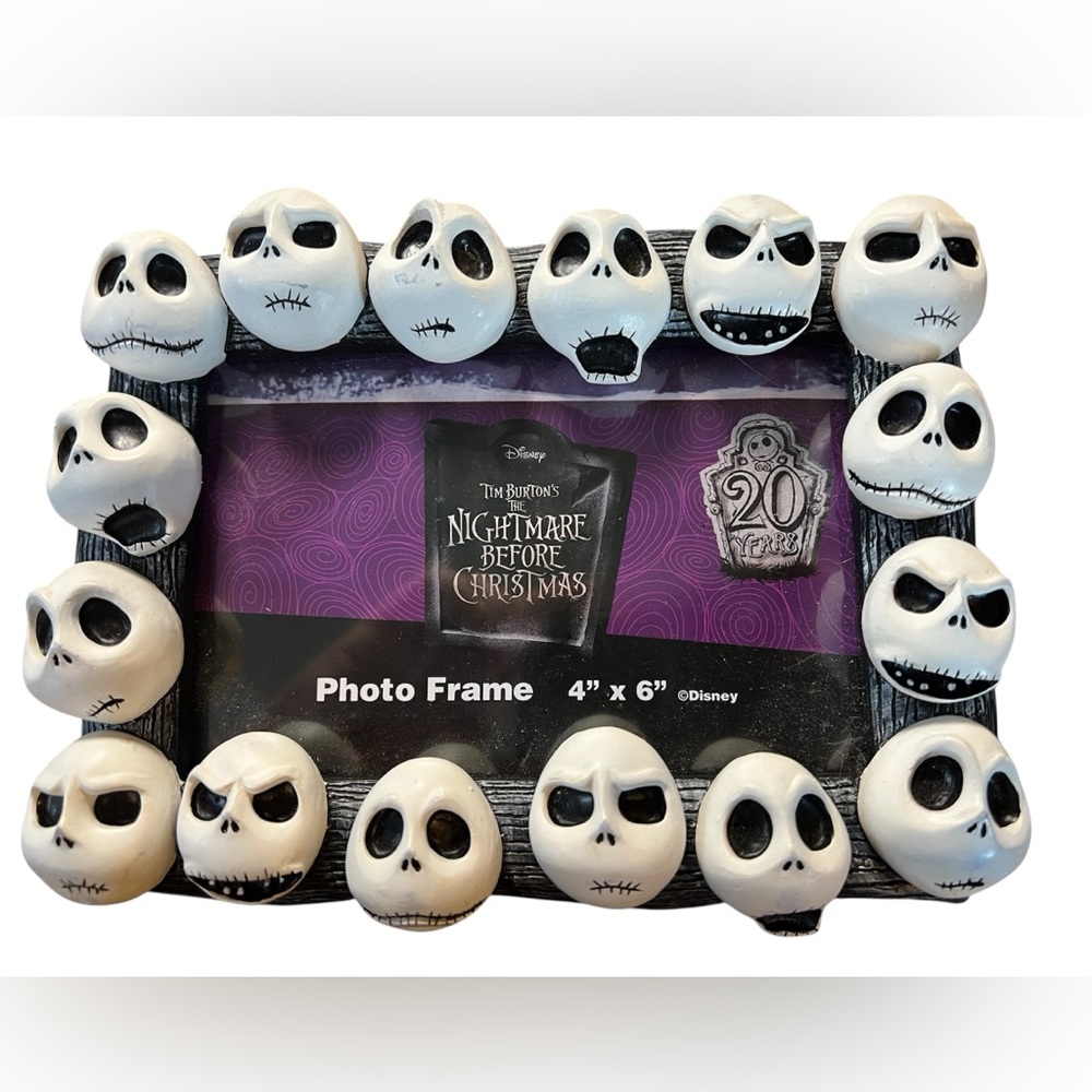 Disney Nightmare Before‎ Christmas Jack Skellington Resin Photo Frame 4x6